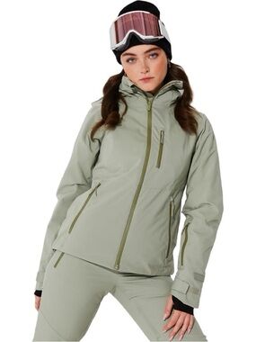 Women's Sage Green Halfdays Lawrence Ski Jacket